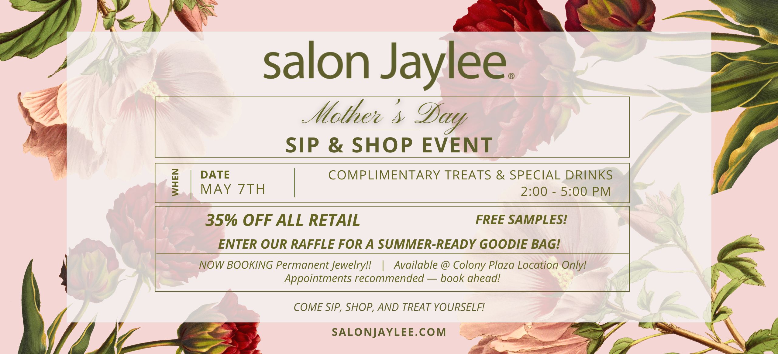 Mother’s Day Sip & Shop